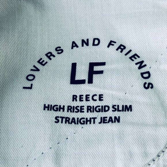 Lovers And Friends Reece High Rise Rigid Slim Straight Jean Size 31 Button Fly - Picture 11 of 13